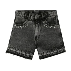 Zwarte shorts met kraaldetails