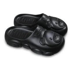 Zwarte Teddybeer Rubberen Muiltjes