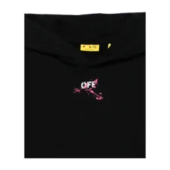 Zwarte Verfspatten Hoodie Sweatshirt