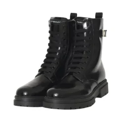 Zwarte veterlaarsjes voor meisjes