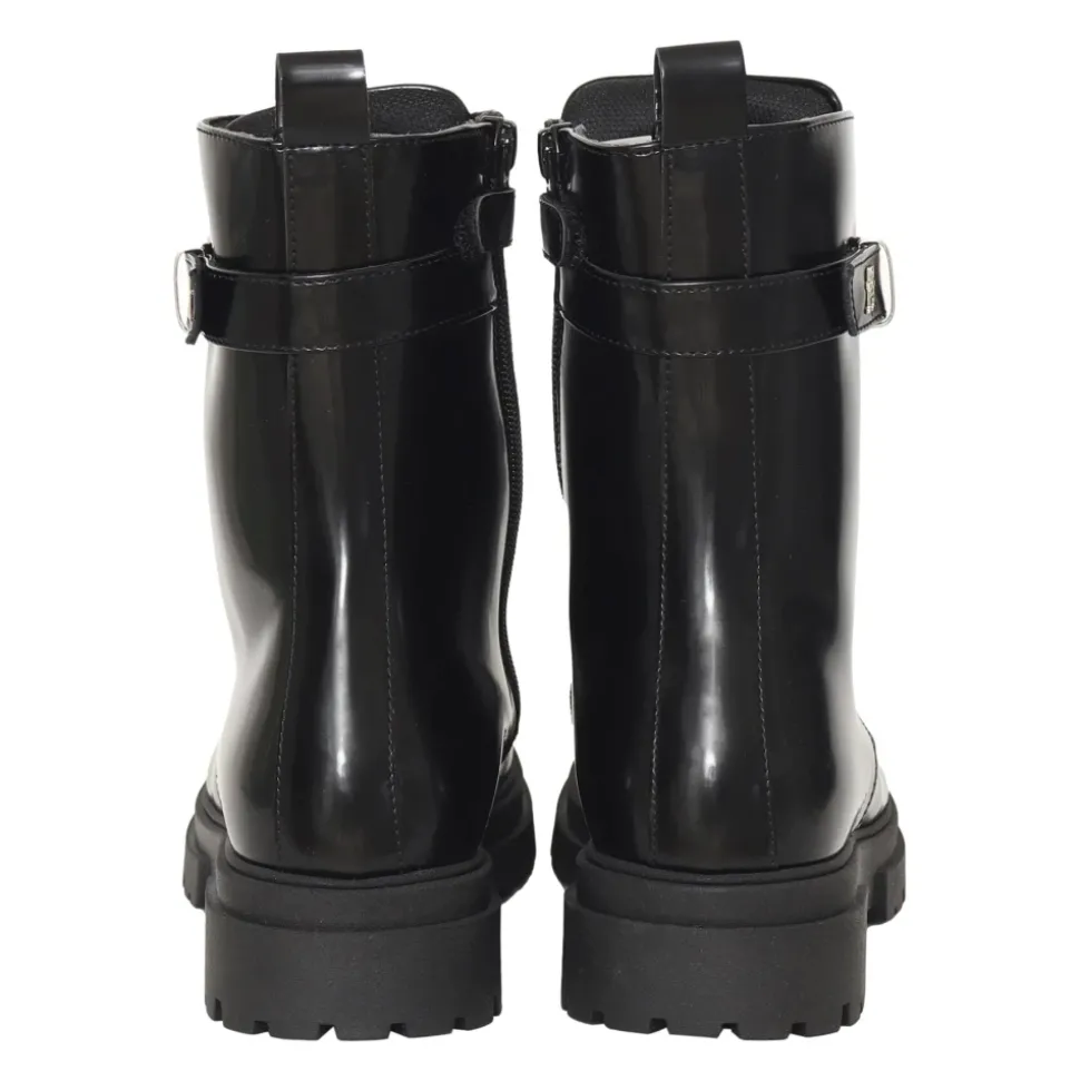 Zwarte veterlaarsjes voor meisjes