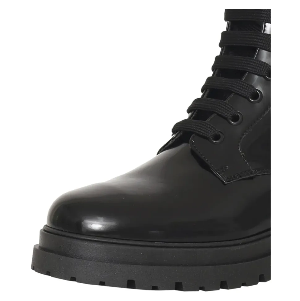 Zwarte veterlaarsjes voor meisjes