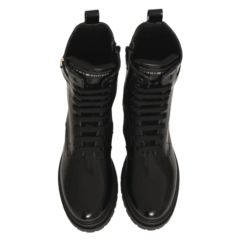 Zwarte veterlaarsjes voor meisjes