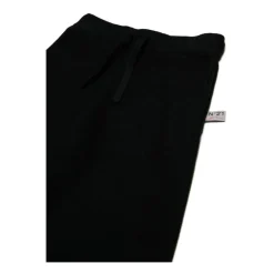 Zwarte wollen straight-leg broek