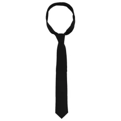 Zwarte wollen stropdas met labyrintontwerp